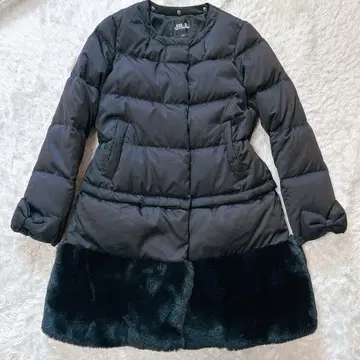 질스튜어트 다운 코트 자켓 2way 밑단 보아 블랙 S 밑단 탈부착 가능