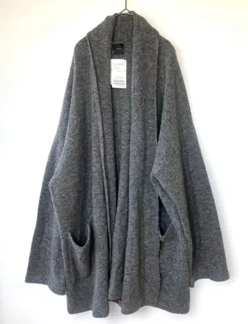 새상품 Spick & Span 그레이 롱 오픈 코트 가디건 울 혼방