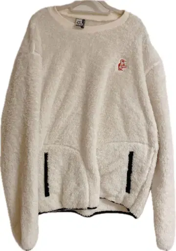 CHUMS 플리스 상의 XL 화이트