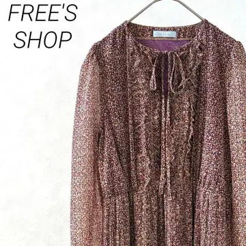 FREE'S SHOP 블라우스 튜닉 가슴 리본 허리밴딩 안감 부착