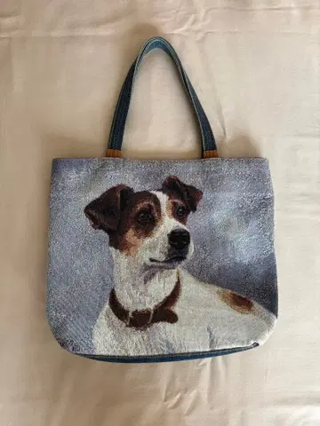 Think Bee! 싱크비 데님 토트백 고블랑 직조 도그 dog