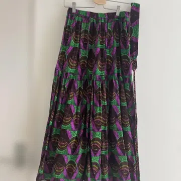 아프리카 천 롱 스커트