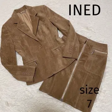 INED 이네드 스웨이드 느낌 스커트 셋업 일본제