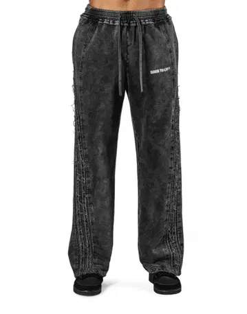 LYFT VINTAGE SWEAT WIDE LINE PANTS BLACK