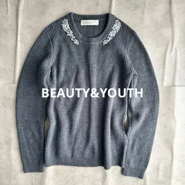 유나이티드 애로우즈 비쥬 크루넥 스웨터 긴팔 니트 프리