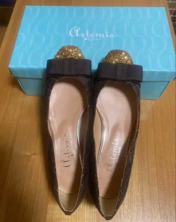 Artemis 플랫슈즈 브라운 글리터