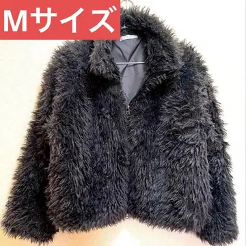 [ Lex Dan Tia ] M 사이즈 퍼 자켓 그레이 여성용