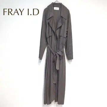 프레이아디 롱 기장 코트 트렌치 스프링 스웨이드 겉옷