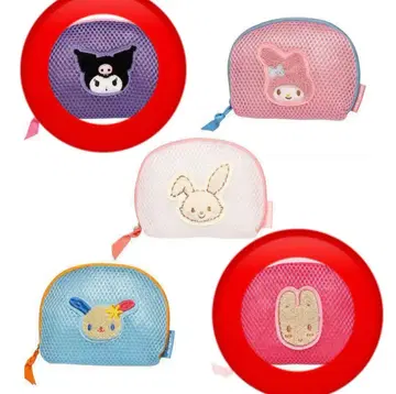 캐릭터 포함 메쉬 파우치 (2세트)