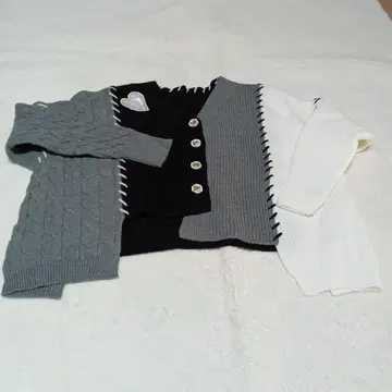 다색 사용 긴팔 가디건