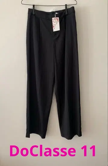 택 포함 새상품 두클라쎄 블랙 색상 삭소니 와이드 팬츠 11호