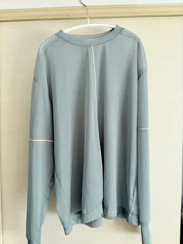 CLANE 클라네 솔리드 롱 슬리브 상의 시스루 시어 탑