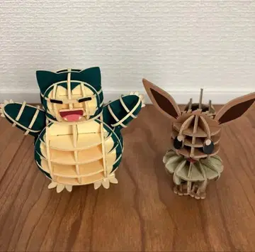 포켓몬 카비곤 이브이 종이 입체 퍼즐 피규어 세트