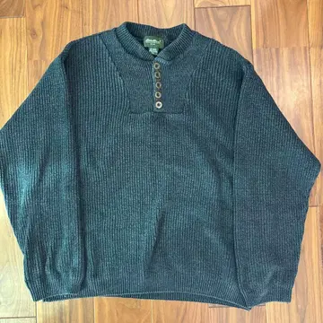 Eddie Bauer 헨리넥 니트 XXL 그레이