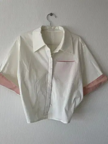 셔츠 백리본 오분 소매