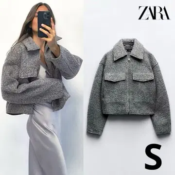 [ 새상품급 ] ZARA 부클레 크롭 자켓 S