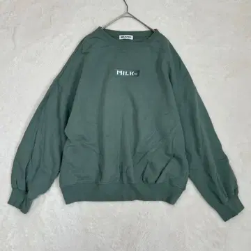 밀크페도 오버 사이즈 트레이닝복/로고 자수 루즈핏 맨투맨