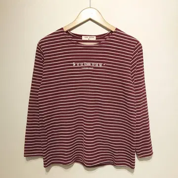 셔츠 보더 T셔츠 여성용 빨간색 2000s vintage풍 K-스타일