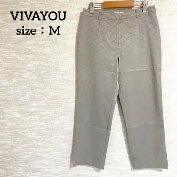 비바 VIVAYOU 크롭 팬츠 [ M ] 얇은 소재 깔끔한 고급 1222