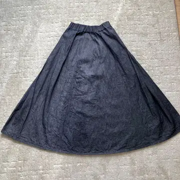 프레임워크 데님 롱 플레어 스커트