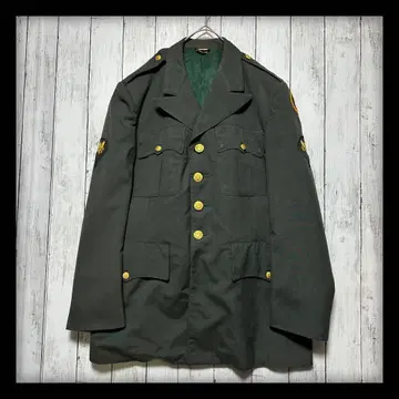 [ US ARMY 미군복 장교 자켓 ] 밀리터리 자켓 L 금장 버튼 그린