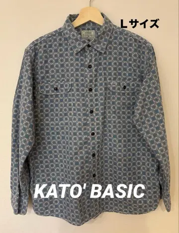 KATO' BASIC 꽃무늬 긴팔 셔츠 블루 계열