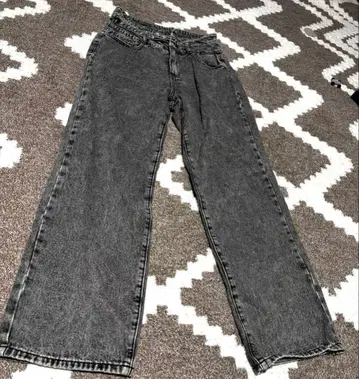 DAZY 데이지 그레이 스트레이트 데님 하이웨스트