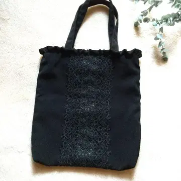 치카자와 레이스 블랙 포멀 토트백 치카자와 레이스