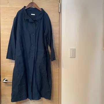 fog linen work 린넨 롱 코트 인디고