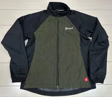 Srixon 데상트 남성용 자켓 M 블랙/그린 스트라이프