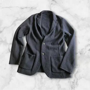 이탈리아제 LARDINI 니트 테일러드 자켓 네이비 S