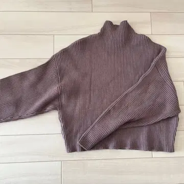 ZARA 리브 하이넥 니트 스웨터