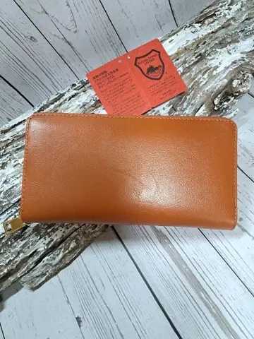 현품 한정 새상품 일본산 도치기 가죽 천연 가죽 라운드형 장지갑 무료배송