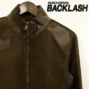 새상품급 BACKLASH 스웨이드 가죽 자켓 이삼 카타야마 _MYB