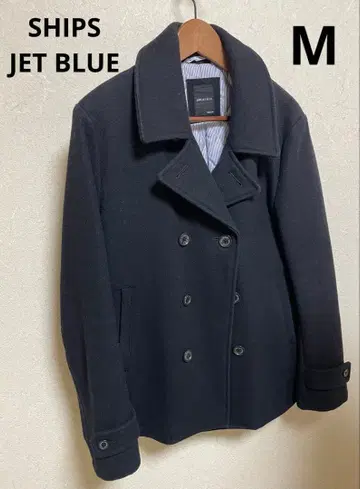 SHIPS JET BLUE 다크 네이비 피 코트 M