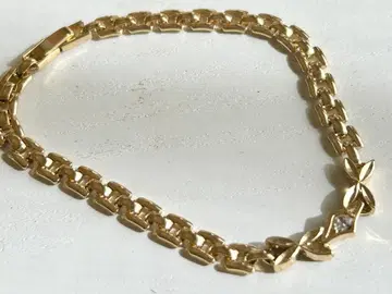 미사용 골드 1개 큐빅 고급 팔찌