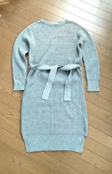 ROPE 니트 원피스 36 그레이 스웨터 튜닉 로페