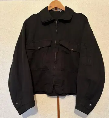 이탈리아군 AIR FORCE 플라이트 자켓 숏 기장 후염 블랙