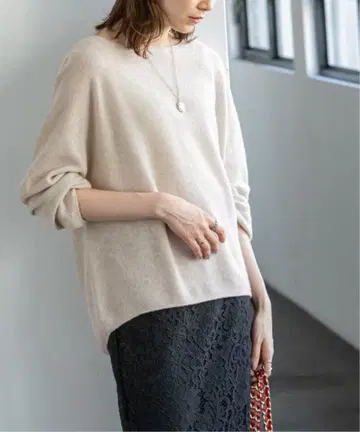 noble 파인 울 니트 베이지