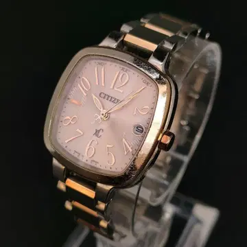 CITIZEN 시티즌 XC 크로스시 핑크 골드 솔라 손목시계