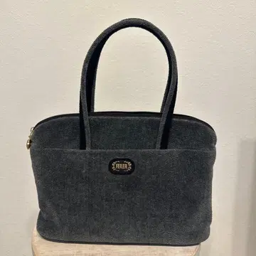 FEILER 꽃무늬 자수 핸드백 그레이 백합 무늬