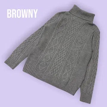 BROWNY 그레이 터틀넥 스웨터 M 사이즈 긴팔 S-987