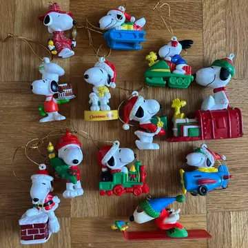 스누피 오너먼트 PVC 피규어 크리스마스 묶음 판매