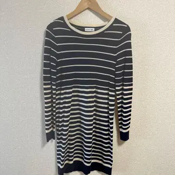 LACOSTE 스트라이프 니트 원피스 34