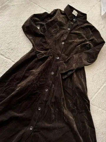 코듀로이 원피스 브라운