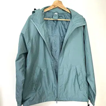 유니클로 민트 그린 후드 부착 자켓 후디드 M 점퍼