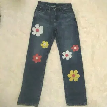 오리지널 꽃 페인트 데님 유니클로 itimi PINNAP