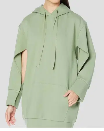 SNIDEL 오간자 슬리브 스웨트 후드 맨투맨 F 화이트