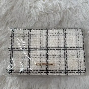 새상품 미셸 마카롱 트위드 숄더 미니백 화이트