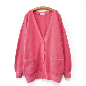 새상품급 프릭스스토어 컬러 피그먼트 와플 오버 사이즈 가디건
